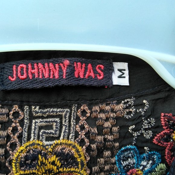 Johnny Was Dress Duster Cover up black embroidered - Picture 2 of 12